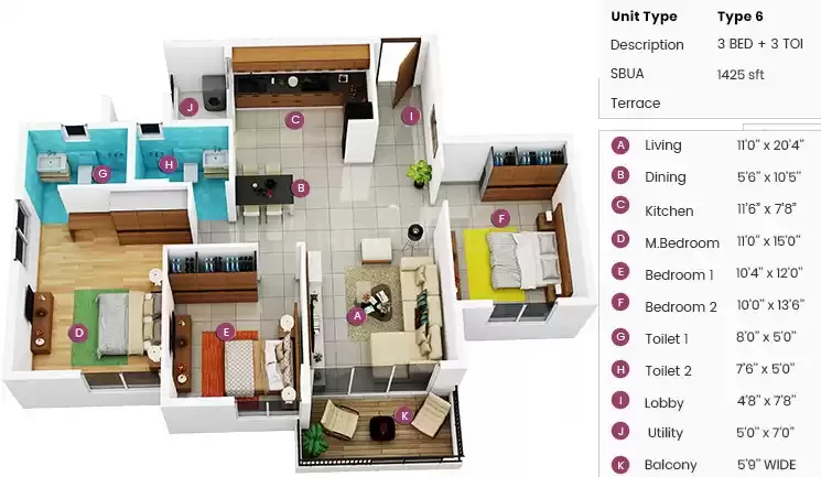 Floor plan for Sparkle Realty The Marquise